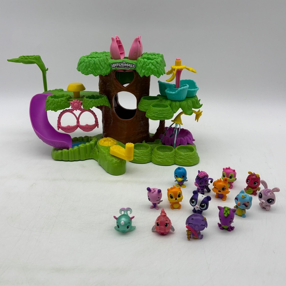 Hatchimals Hatchery Nursery Tree House Playset with 14 Colleggtibles Figures